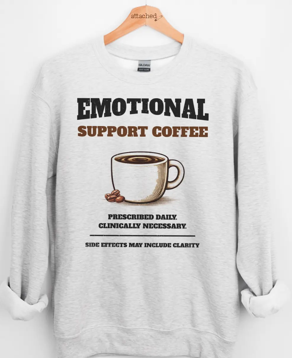 Emotional Support Coffee Graphic Top Emotional Support Coffee Graphic Top