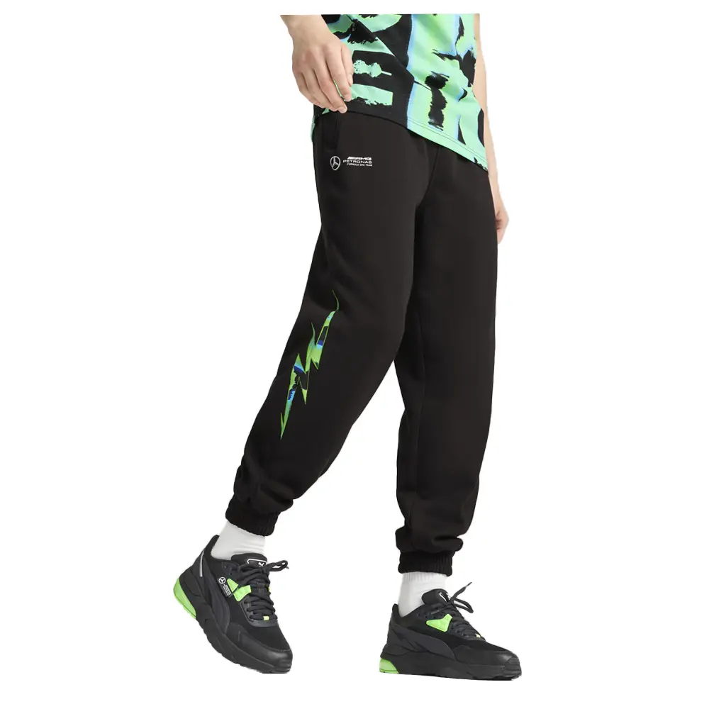 PUMA Mens Mapf1 Neon Energy Drawstring Sweatpants Casual - Black