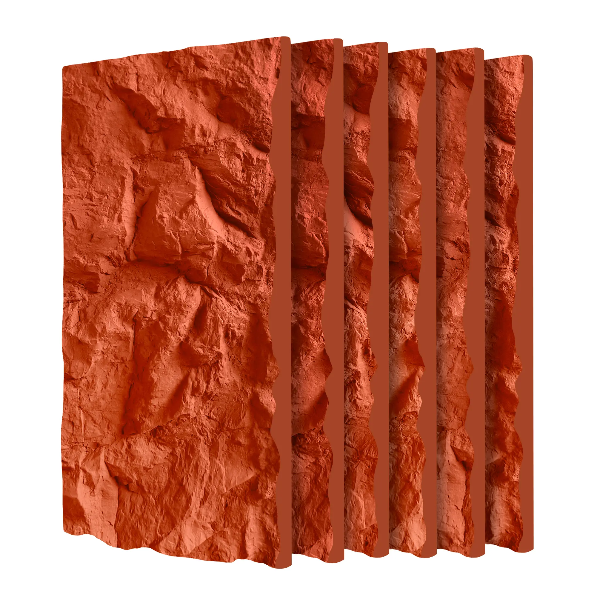 3D Faux Stone Wall Panels 6 PCS PU Wainscoting for Interior Wall Decor Flame Resistant Lightweight Waterproof TV Wall Office Living Room Bedroom Accent Wall 47.24x23.62 Inch Red Rock, Home Furniture and Household Product Search Terms