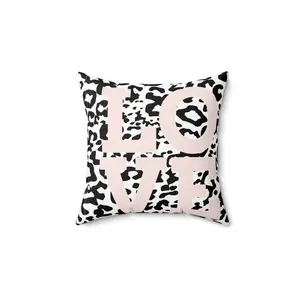 Stylish Leopard Print Pillow, Home Decor, Couch Cushion, Gift Idea, Black and