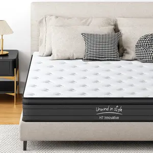 【SogesPowerHome】10"12“Twin/Full/Queen/King Gel memory foam mattress, independent pocket spring, layered structure design, silent, breathable, anti-collapse