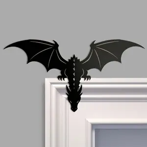 Iron Dragon Theme Artistic Wall Art Sculpture, Living Room Decorations, Bedroom Door Above Hanging, Halloween Festival Gift, Indoor Wall Decoration