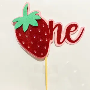 Strawberry Cake Topper-Berry Sweet Birthday Topper