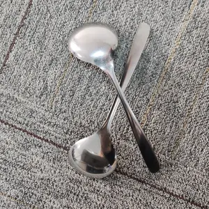 1Pc Stainless Steel Large Head Spoon Adult Drinking Soup Thickened Long Handle Household Kitchen Seasoning Drinking Porridge Hot Pot Special Large Serving Soup Long Handle Spoon Large Mouth Dry Rice Spoon for Restaurant Dinnerware Utensils
