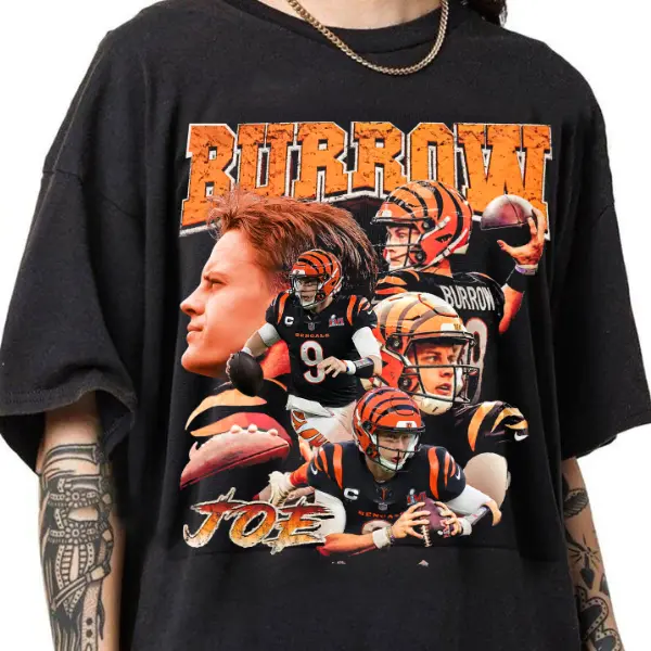 Burroww T-Shirt Vintage 90s #9 Quarterback Homage Retro Classic Graphic Tee Bootleg Bestseller Unisex Sport Shirt Gift