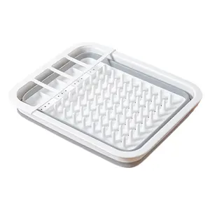 Collapsible Dish Drainer Drainer Rack With Cutlery Divider Plastic Sink Drying Rack Caravan Camper Van Camping Tent Accessories