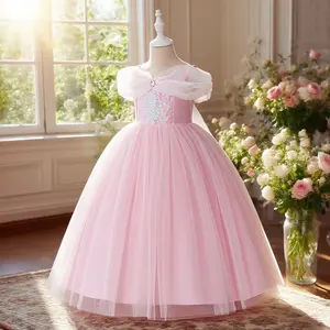 085 Little Mermaid Ariel Princess Cosplay Costumes Kids Dress Clothes Children Birthday Party Mermaid Theme Party Gown