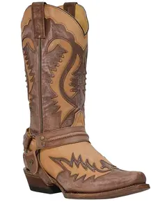 Stetson Men's Outlaw Washed Overlay Vamp Western Boot Snip Toe - 12-020-6204-3849 Ta