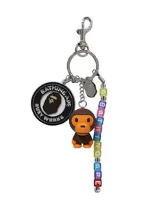 Bape Milo BW Beads Keychain Multi