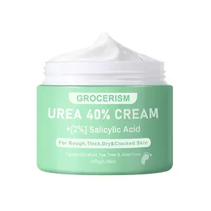 Grocerism Urea Cream 40 Percent For Feet Plus 2% Salicylic Acid 5.29 oz, Foot Cream and Hand Cream Maximum Strength with Hyaluronic Acid, Tea Tree, and Aloe Vera For Deep Moisturizes, Callus Remover and Soften All Skin Types,#TikTokShopHolidayHaul
