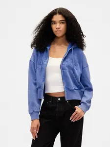 Gap Women's VintageSoft 1969 Logo Zip Hoodie