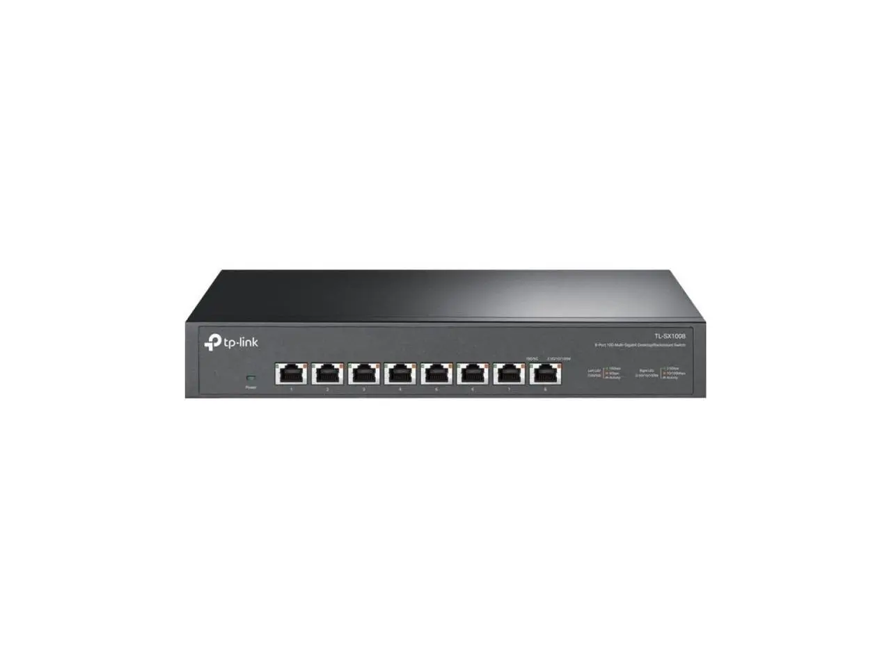 TP-Link TL-SX1008 | 8 Port 10G/Multi-Gig Unmanaged Ethernet Switch | Desktop/Rackmount | Plug & Play | Sturdy Metal Casing | Limited Lifetime Protection | Speed Auto-Negotiation