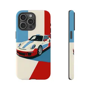Porsche 911 GT3 RS Retro Livery Phone Case, Vintage Racing Car Aesthetic Protective Cover, Compatible withSuitable for iPhone 17/16/15/14/13/12/11 Pro Max/Plusand Samsung Galaxy S23-25, shock-absorbing, Gift for Porsche Enthusiasts