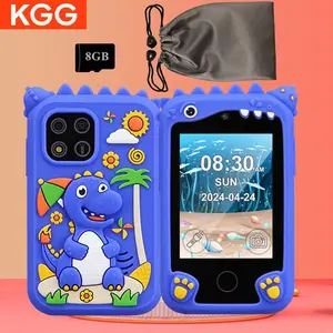 KGG Cartoon Design Smart Electronic Learning Phone, Story Video Music Calculator 20 Puzzle Games 12 Habits Tracking Student Multi-functional Education Tool