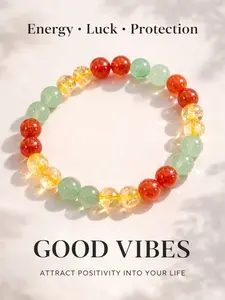 8mm Yellow Beaded Bracelet Bracelet Hand