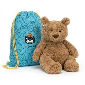 Jellycat Bartholomew Bear Plush with Jellycat Gift Bag – Soft Brown Teddy Bear Stuffed Animal, Cute Gift for Kids, Babies, Nursery Decor & Plush Collectors