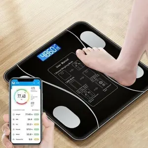 Smart Scale Pro-400lb Bluetooth Body Fat Scale with BMI Sync, Body Composition Analyzer & SpringGlow™ Tech, Health App Integration for Bathroom&Gym