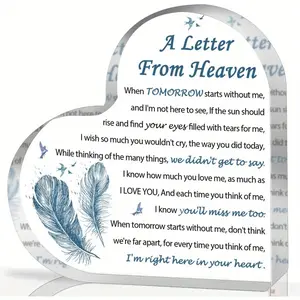 “A Letter from Heaven” Memorial Plaque | Sentimental Sympathy Gift for Loss of a Loved One | Heartfelt Bereavement Keepsake | “When Tomorrow Starts Without Me” Tribute | Healing Remembrance Decoration | Eternal Love Spirit Gift