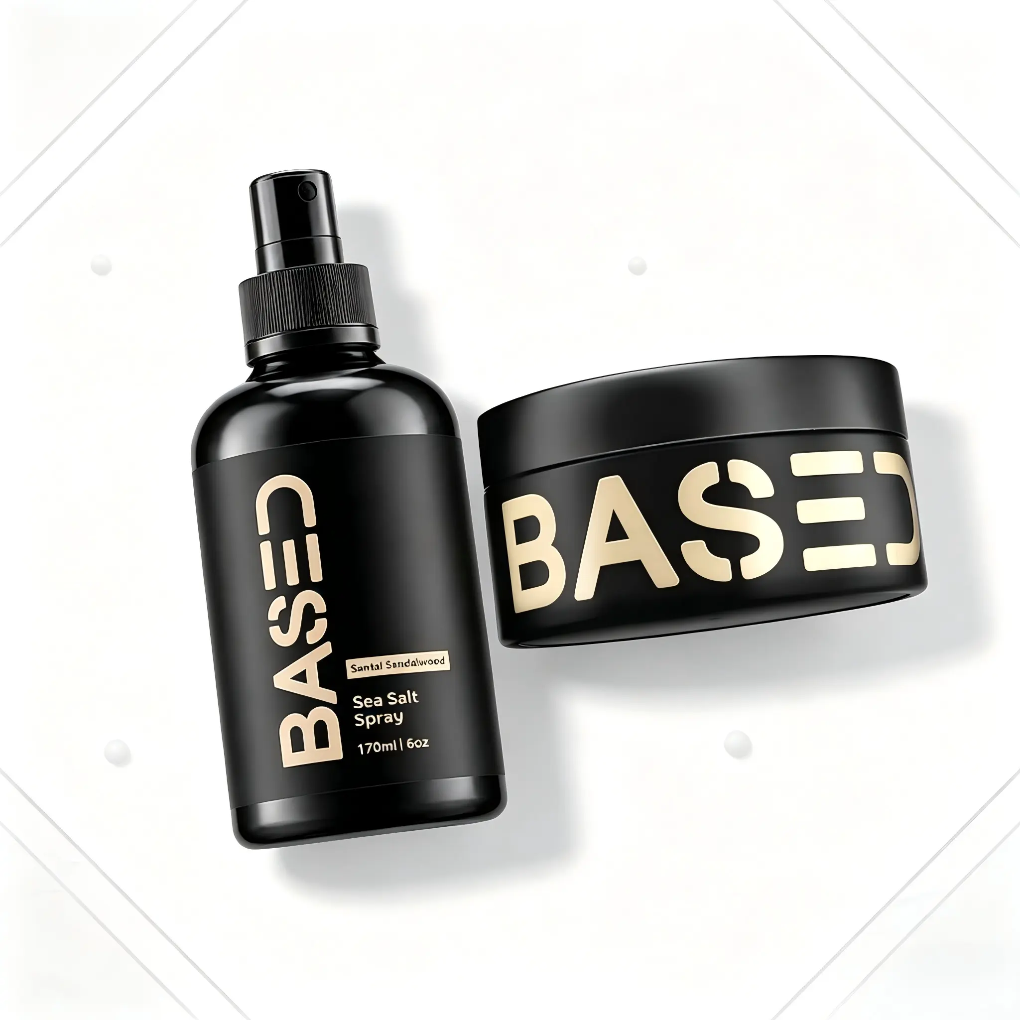 BASED Wave & Style Duo I Sea Salt Spray + Pomade I Beachy Texture & Medium Hold | Science-Backed, High Performance