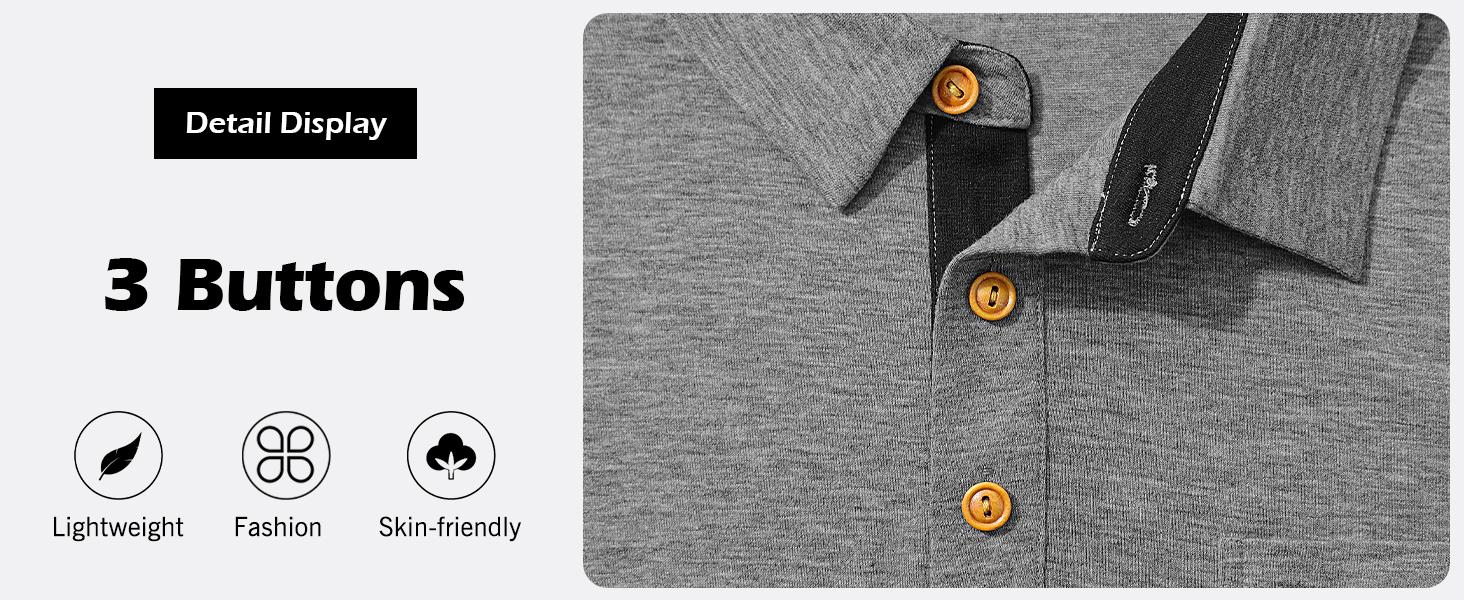 AUSELILY Menswear Men's Short-Sleeve Casual Color-Block Collar Polo Henley Shirt, Men's Casual Clothes, Shortsleeve,clothes for back to school,first day of school outfits