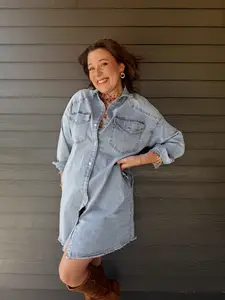 The Riley Denim Shirt Dress