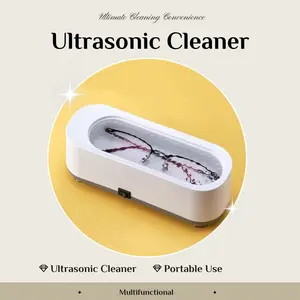 Multifunctional cleaning machine for home use, ultrasonic cleaner for glasses, watches, jewelry, dentures, portable cleaning machine