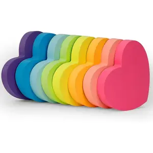 Heart Sticky Notes 800 Sheets 3x3 inch Self-Stick Note Pads for Notebook Office School Teacher Supplies Desk Accessories Valentines Day Gifts Galentines Day Decorations 100 Sheets/pad 8 Pads