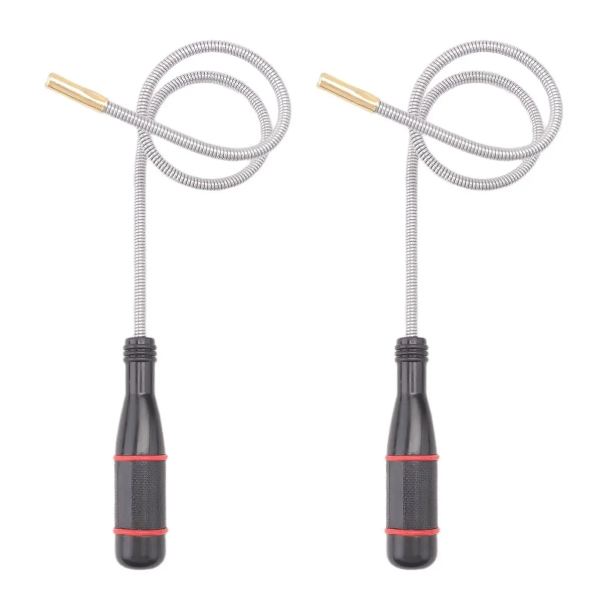 2PCS Flexible Magnetic Pickup Tool, 23.6inch Long Flexible Bend-It Magnet Snake Pickup, Bendable Magnetic Pickup 2LB