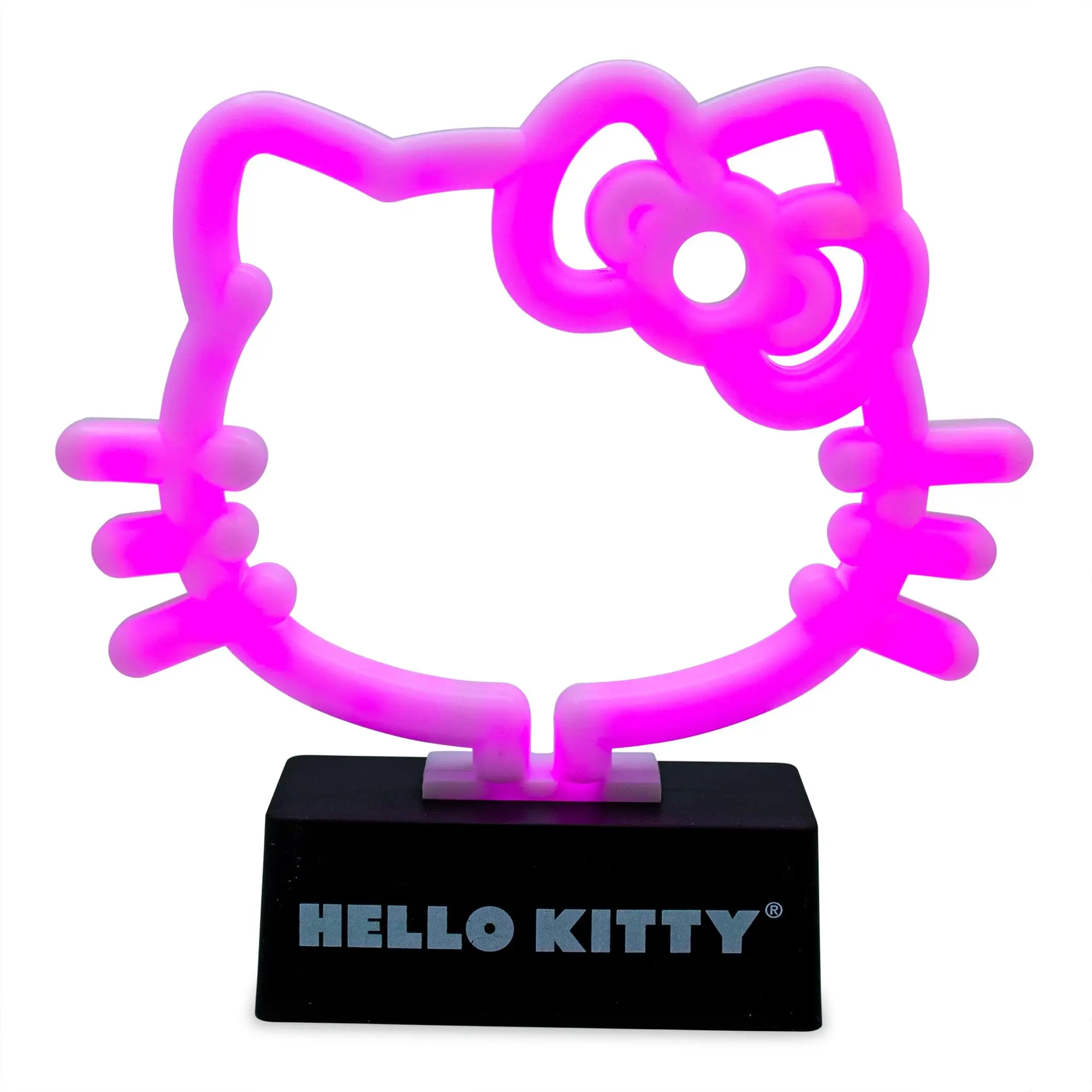 Hello Kitty Face and Bow 6.5-Inch LED Neon Mood Light, Decorative Neon Lamp, Electronic Decoration for Girl Room Accessories, Work Desk