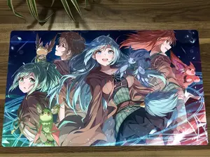 YuGiOh Playmat Charmer Girls TCG CCG Mouse Pad Anime Desk Pad Yu-Gi-Oh Mousepad for Gaming and Office Use