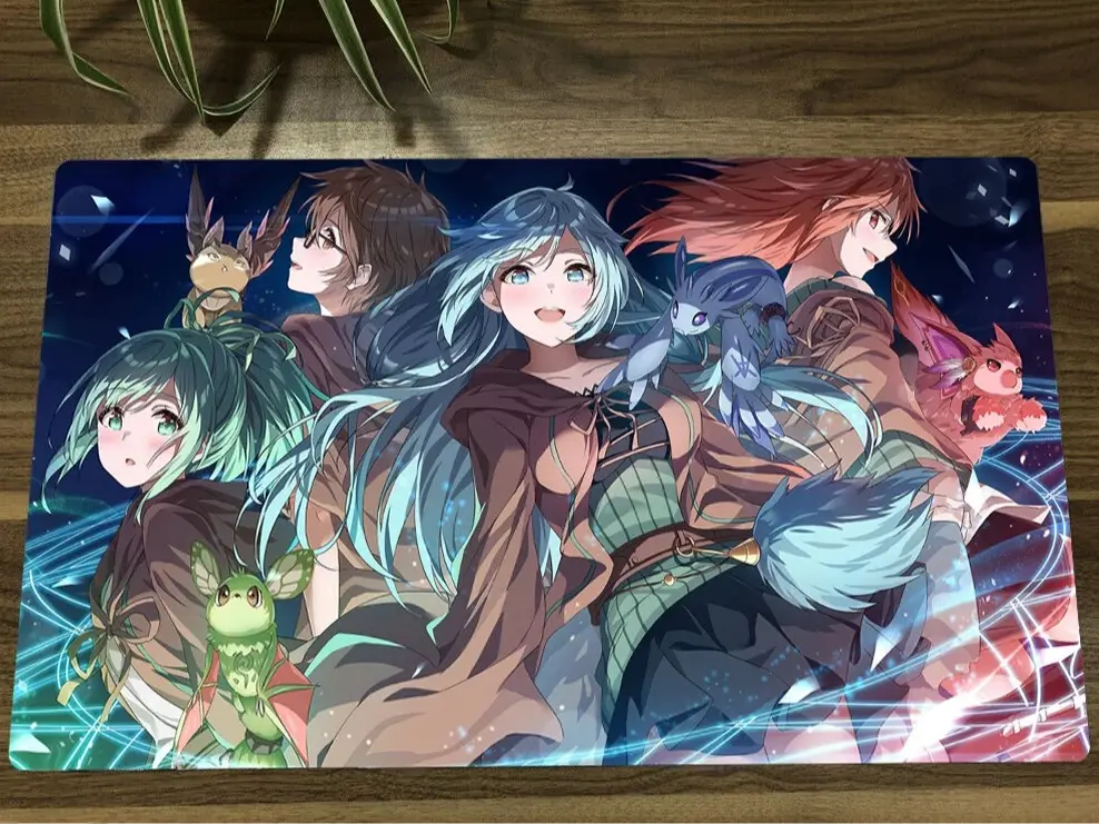 YuGiOh Playmat Charmer Girls TCG CCG Mouse Pad Anime Desk Pad Yu-Gi-Oh Mousepad for Gaming and Office Use