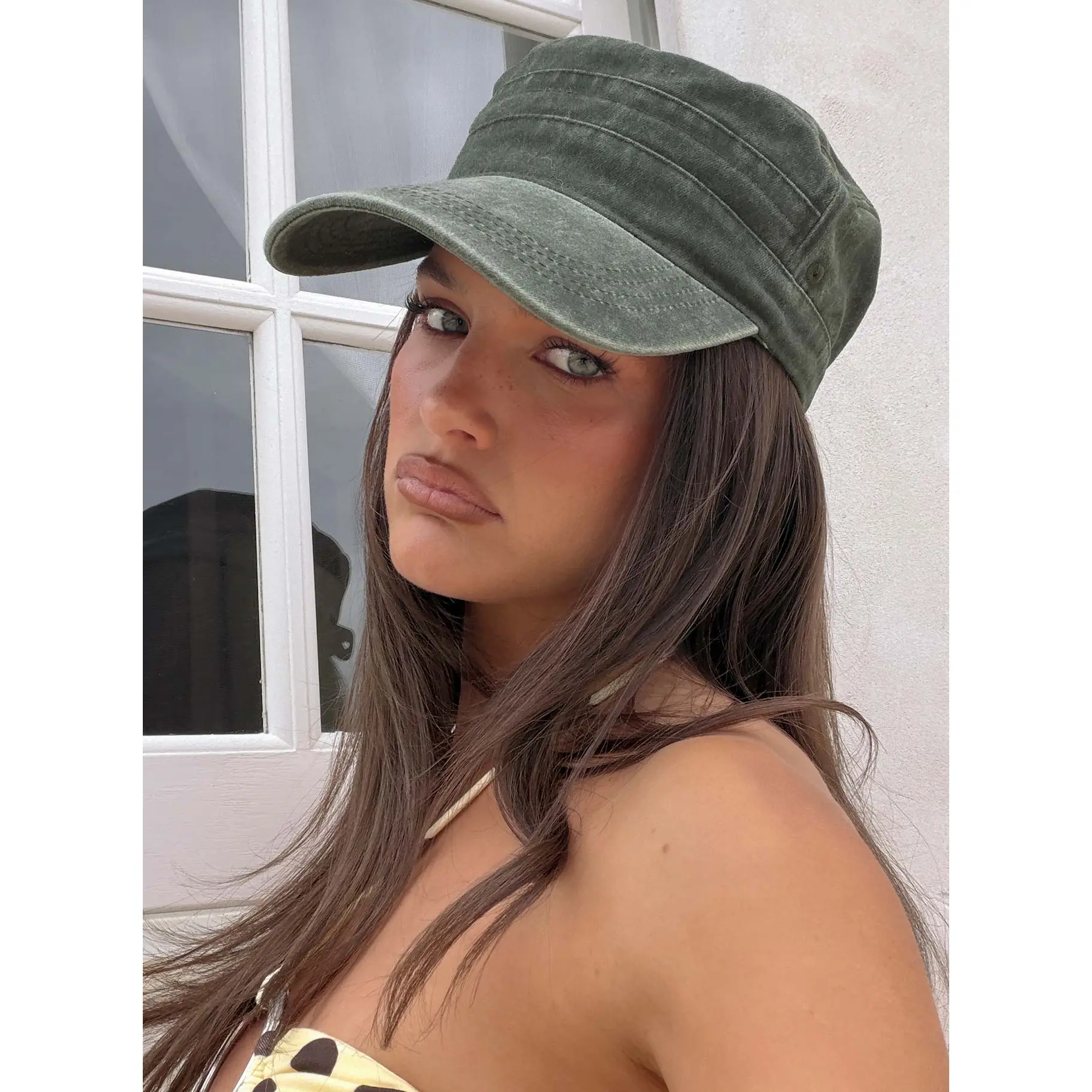 Odera Military Cap Washed Khaki