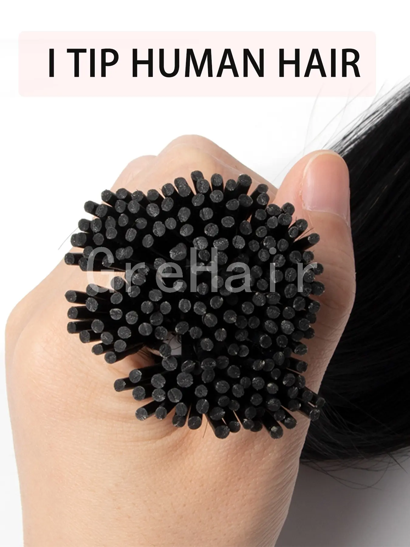 50pcs I Tip Human Hair Extensions, Real Human Hair, Micro Loop Technology, Can Be Permned and Styled, Raw Human Hair, Microloop Human Hair, Weave Hair Extensions, Premium Human Hair