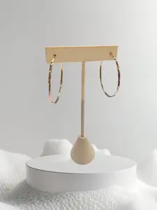 Argollas de tres tonos oro 14k