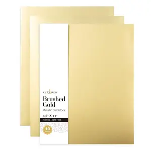 Brushed Gold Metallic Cardstock (10 sheets/set)