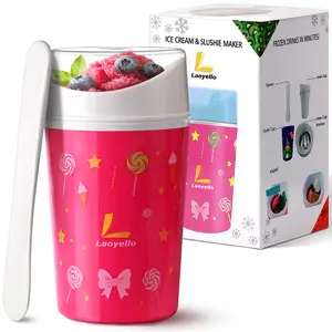 Slushy Maker Cup - Make Frozen Drinks in Minutes, Original Slush & Shake Maker, BPA-Free Single-Serving Cup for Home, Party & Travel Essentials Fruit Hand Kitchen Chocolate