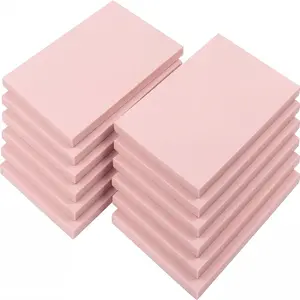 12pcs 4"x6" Pink Rubber Carving Blocks Linoleum Block Stamp Making Kit