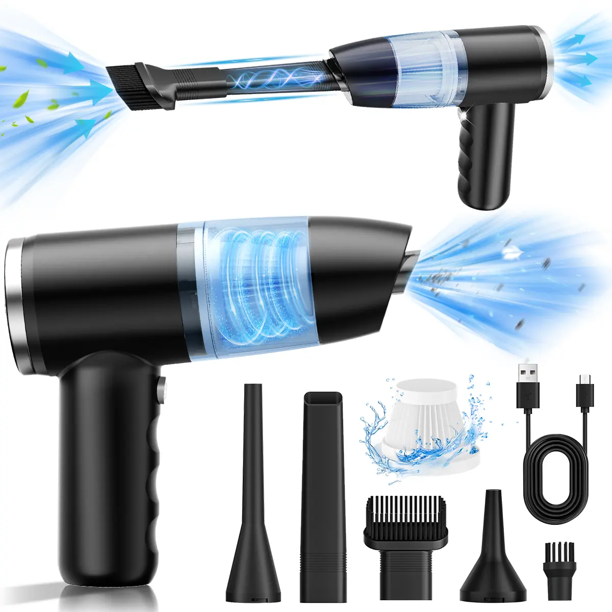 [LIMITED TIME PROMOTIONAL SPECIAL] Belibuy Handheld Cordless Vacuum Cleaner, 12000PA High Power Vacuum Cleaner, Dust Collector, Rechargeable Car Vacuum Cleaner for Car, Home, Pet Hair Cleaning