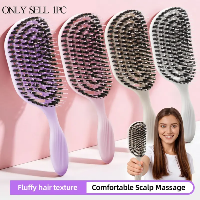1pc Salon Results Hair Brush, Detangling Hairbrush, Detangle Brush for Men and Women, for All Hair Types, Hair Detangling Comb, Detangler Comb, Hair Care Tool