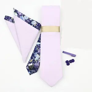 The Lilac Wedding Tie Set