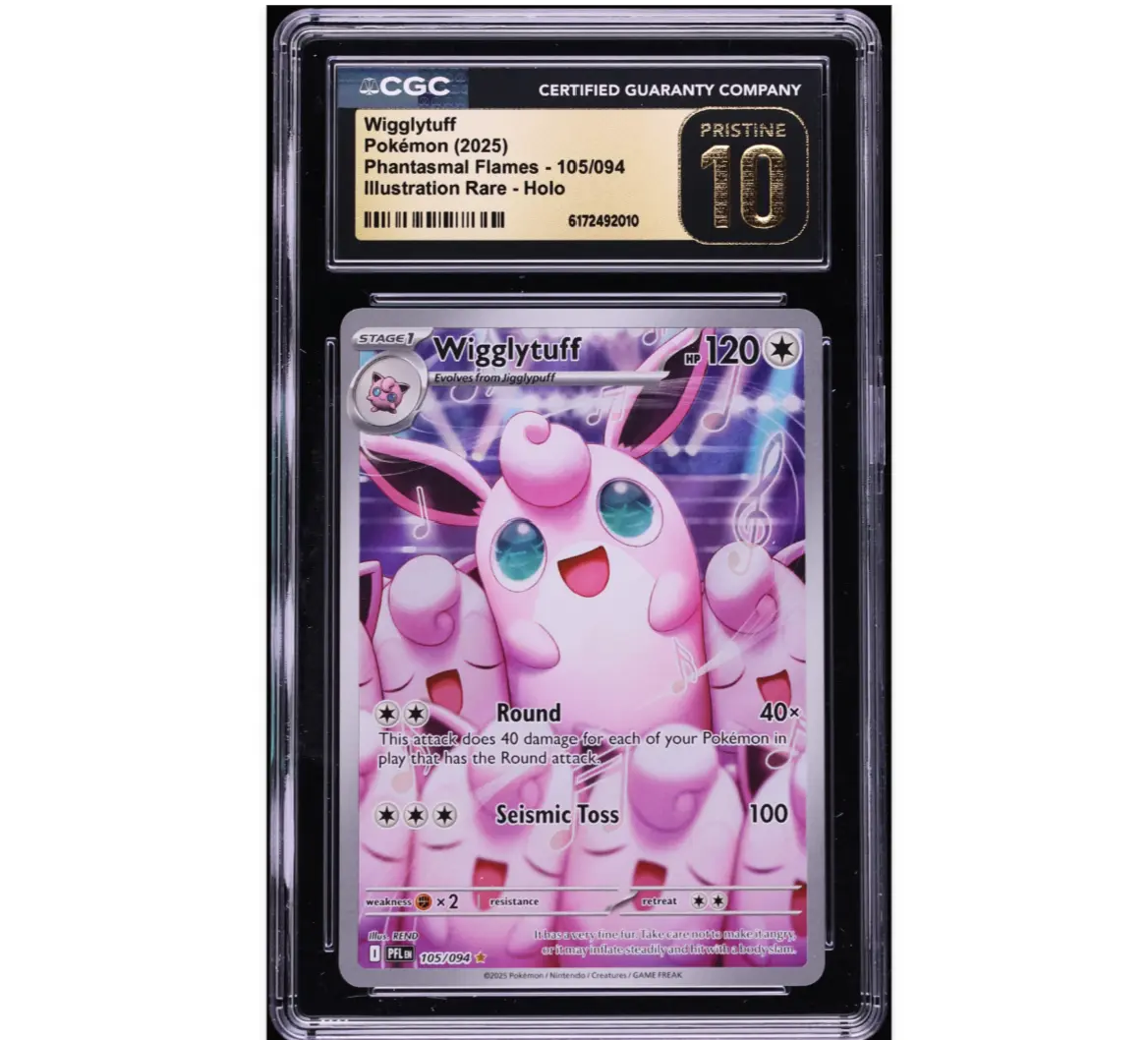 2025 Pokemon Mega Evolution Phantasmal Flames IR Wigglytuff #105 CGC 10 PRISTINE