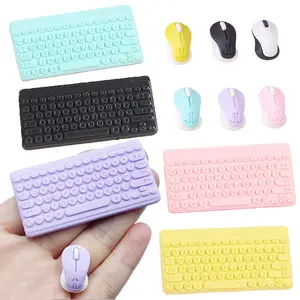 Mini Wireless Keyboard/mouse Dolls, Mini Computer Accessories, 1/12 Dollhouse Office/electronic Gaming Room Decoration, Miniature Set
