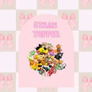 Straw Topper - Colorful Design with Various Shapes- Drinkware