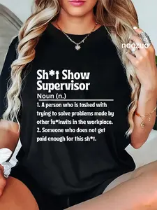 100% Cotton Unisex Funny Construction Contractor Foreman Supervisor Men Women T-Shirt