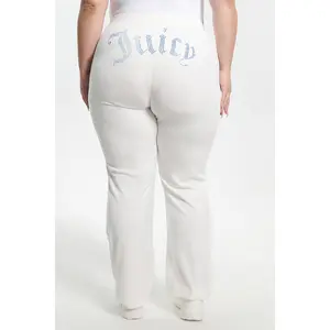 Juicy Couture Plus-Size Technicolor Customizable Big Bling Velour Track Pants Juicy Couture Plus-Size Technicolor Customizable Big Bling Velour Track Pants