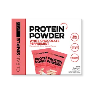 Protein Powder: White Chocolate Peppermint (10 Single Serving Stick Packs)