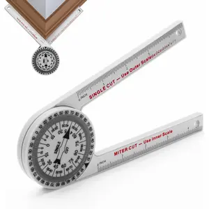 Miter Saw Protractor, Professional Miter Angle Finder for Woodworking Replaces the Model#505P-7 Miter Protractor Angle Finder with Measuring Rulers for Carpentry, Crown Molding Tool, Baseboard