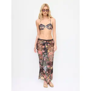 Cider Sweetheart Floral Underwire Low Rise Tie Side Bikini Set With Sarong SwimWeek