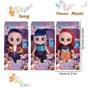 K-pop Anime Action Figure Doll, Kpop Monster Group 5D Eyes 10 Inch 5 Joints Movable Rumi Mira & Zoey Collectible Toys for Fans Kids, kpop  Lover Desk Display Kpop Merchandise