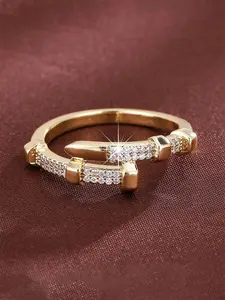 1 PC Romantic Cubic Zirconia Ring Solitaire Engagement Rings For Women For Wedding Engagement Anniversary Party Jewelry Valentine's Day Gift